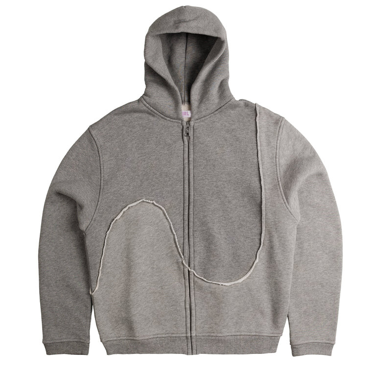 

Толстовка Erl Swirl Zipped Hoodie ERL, серый