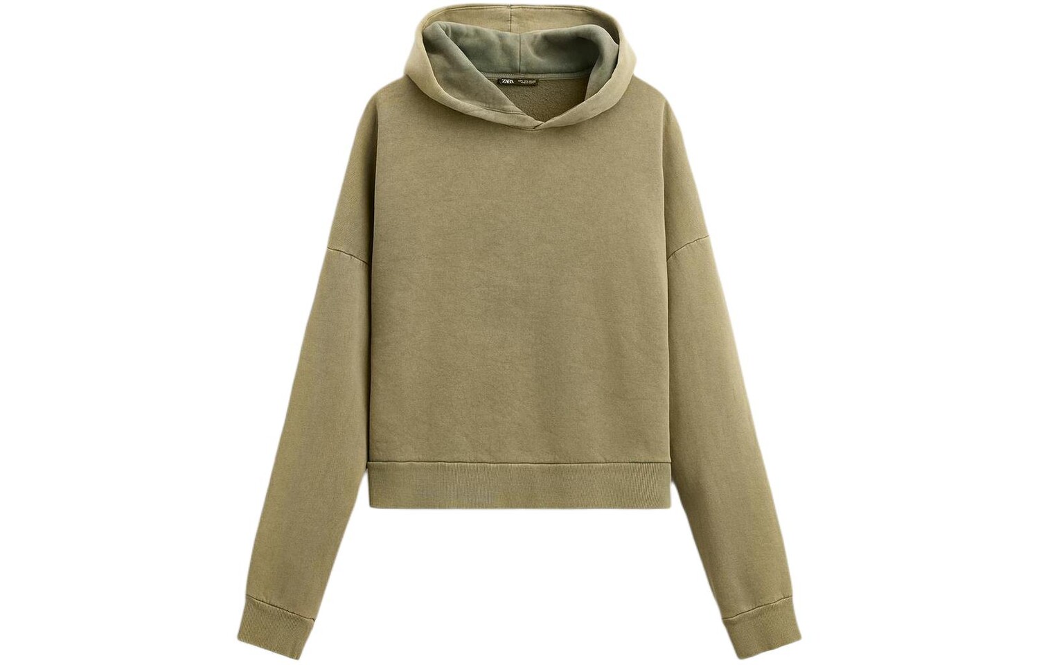 

Толстовка унисекс, выцветшая зеленая Zara, зеленый