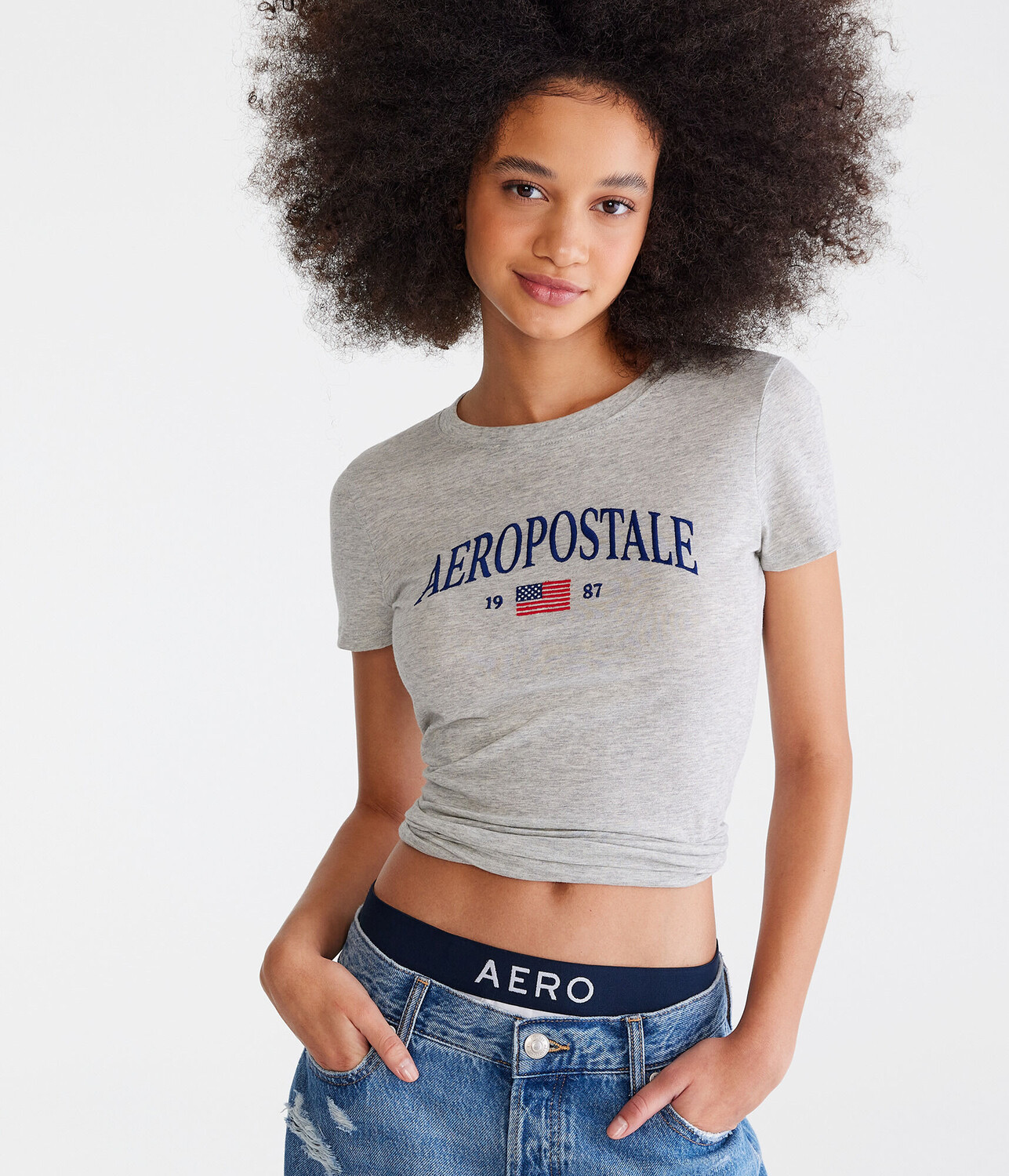 

Футболка Americana 1987 с рисунком Aeropostale, серый