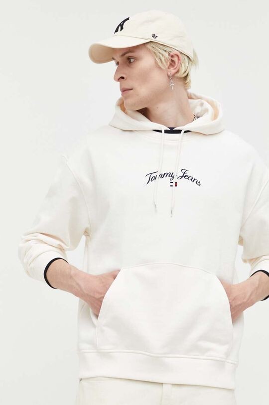 

Хлопковая толстовка Tommy Jeans, бежевый