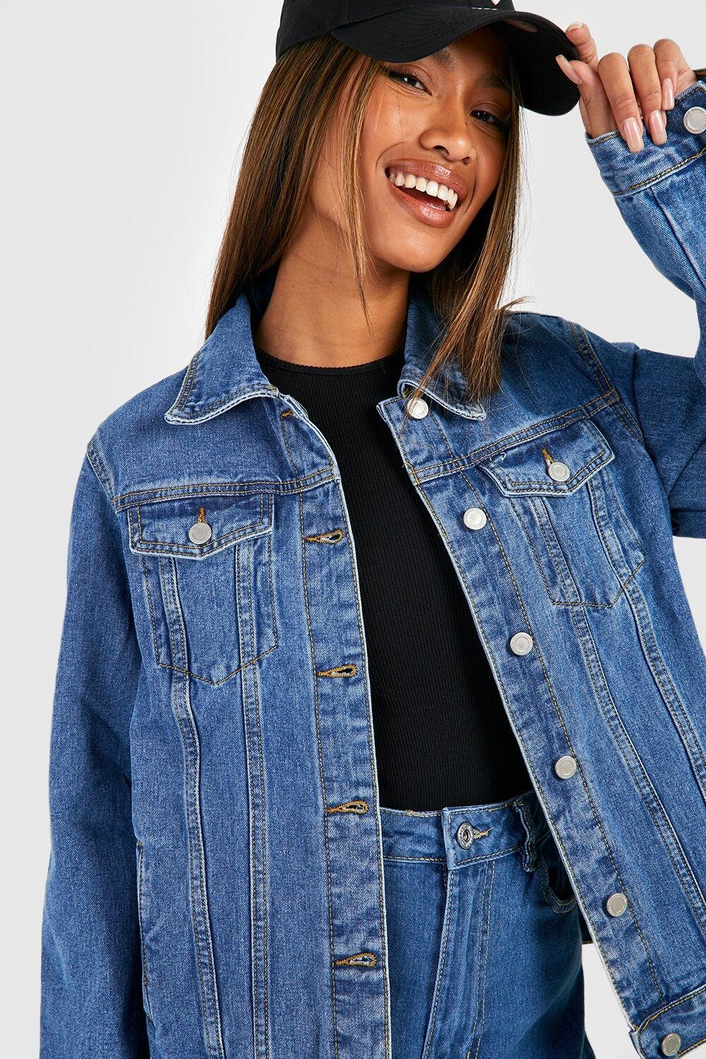 

Джинсовая куртка оверсайз Boohoo, синий