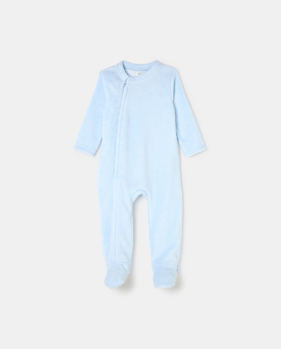 

Однотонный базовый комбинезон кораллового цвета Cotton Juice, синий