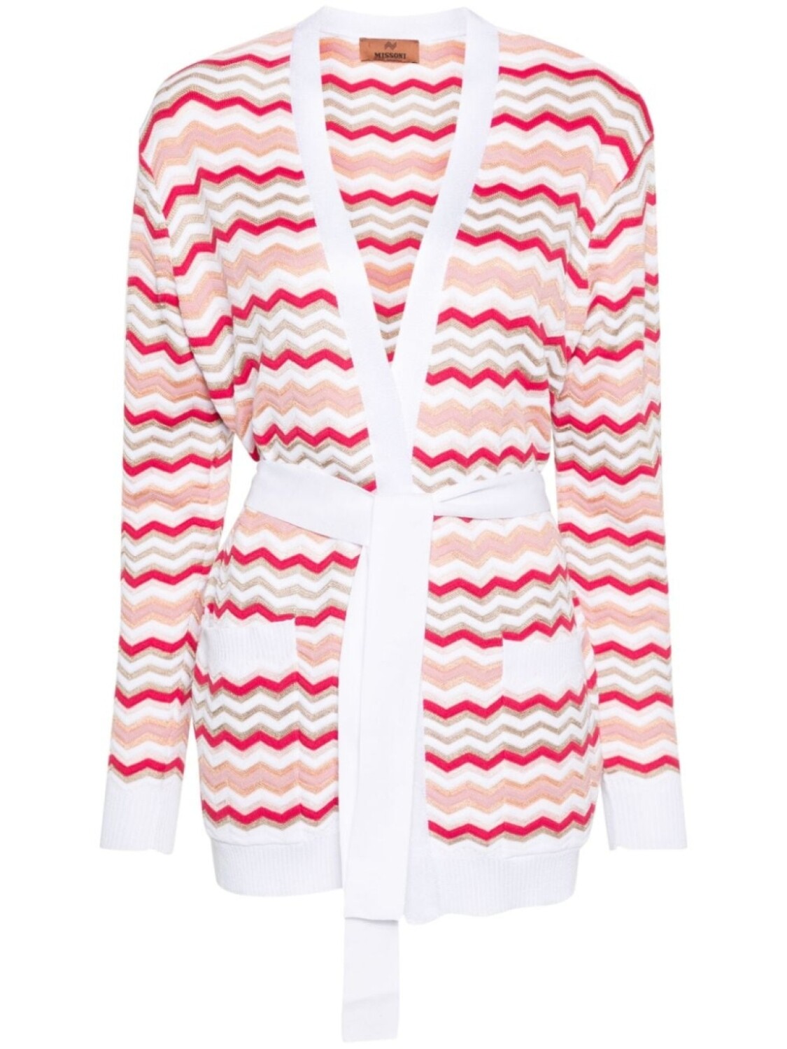 

Кардиган-пальто с узором зигзаг Missoni, белый