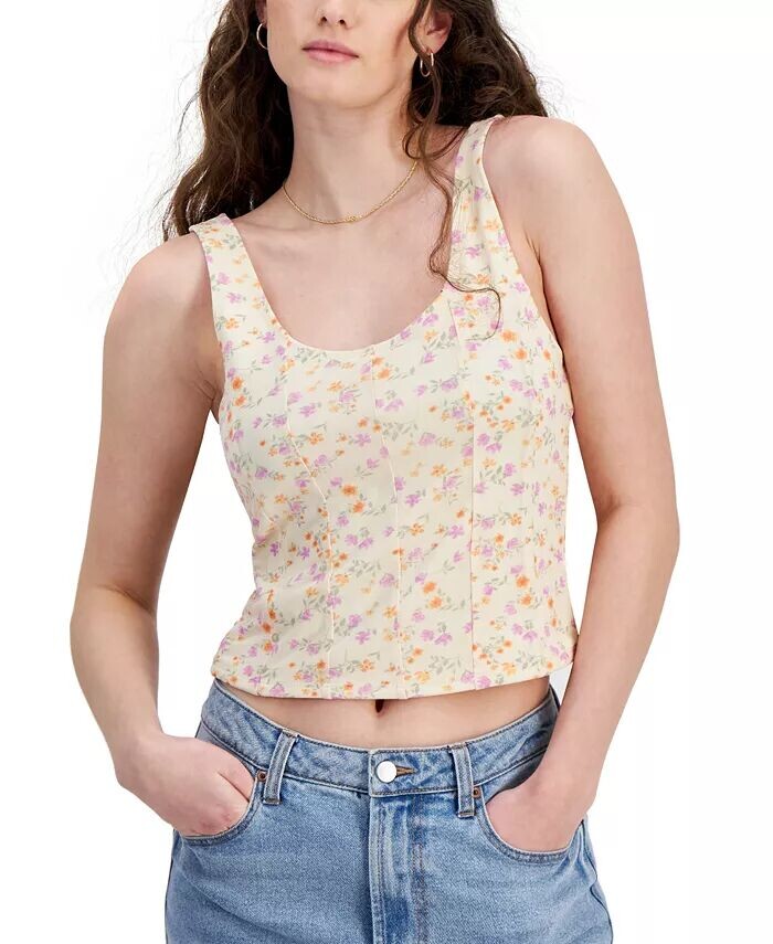 

Майка с сетчатым корсетом для юниоров Hippie Rose, бежевый