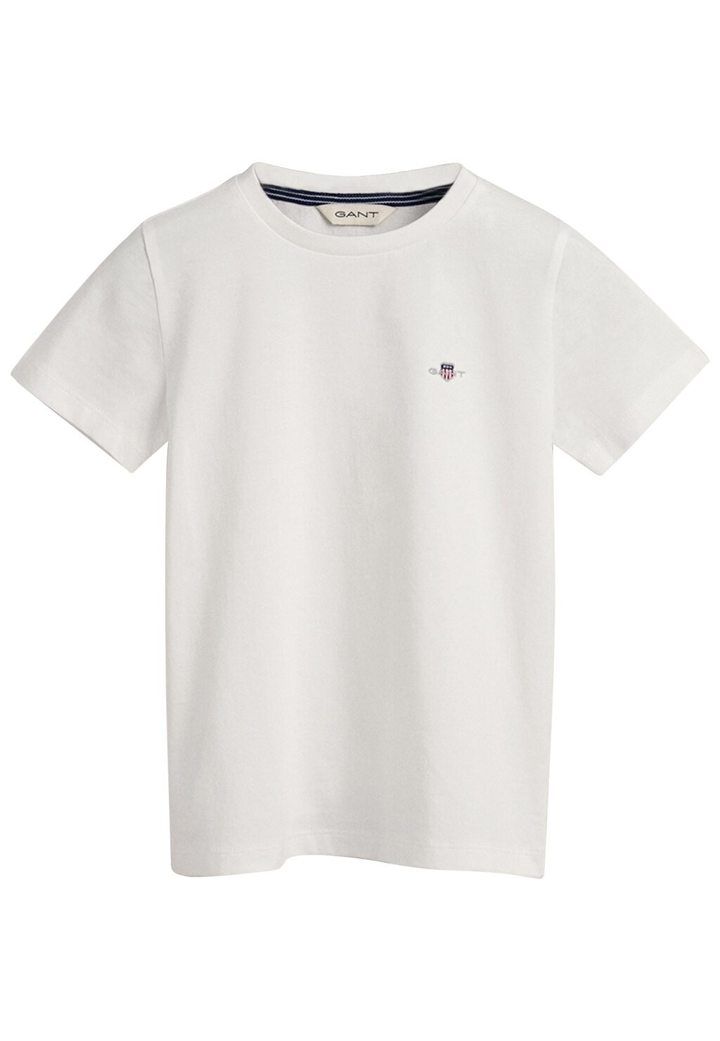 Футболка базовая SHIELD GANT, цвет white футболка базовая slim shield v neck gant цвет white