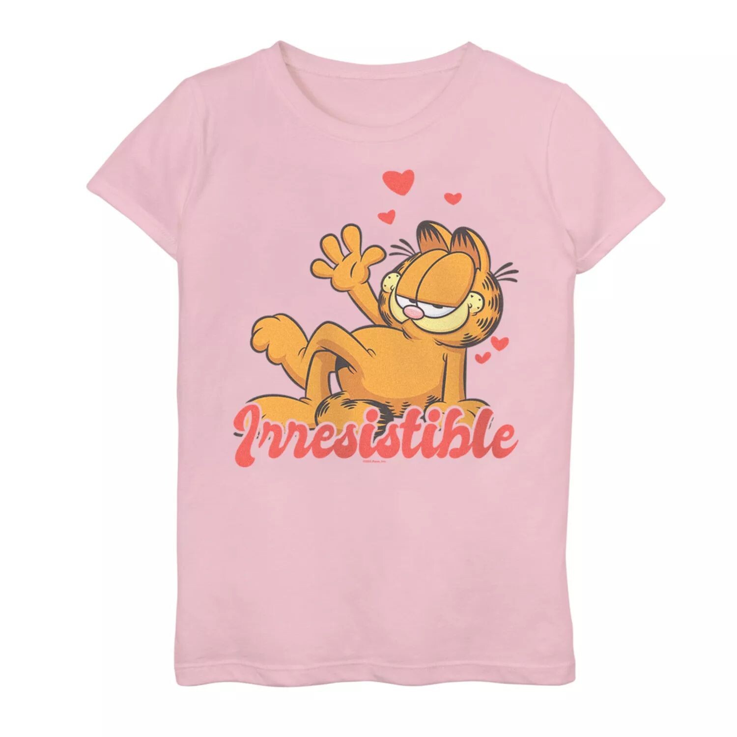 

Футболка Garfield Irresistible Pose с рисунком сердечек для девочек 7–16 лет Licensed Character