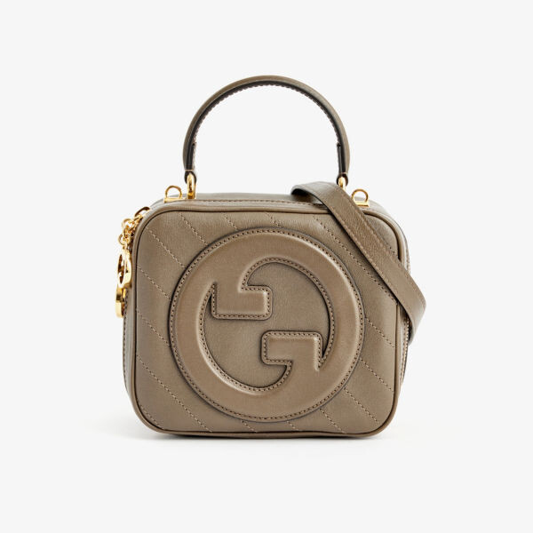 

Кожаная сумка с верхней ручкой Blondie Gucci, коричневый