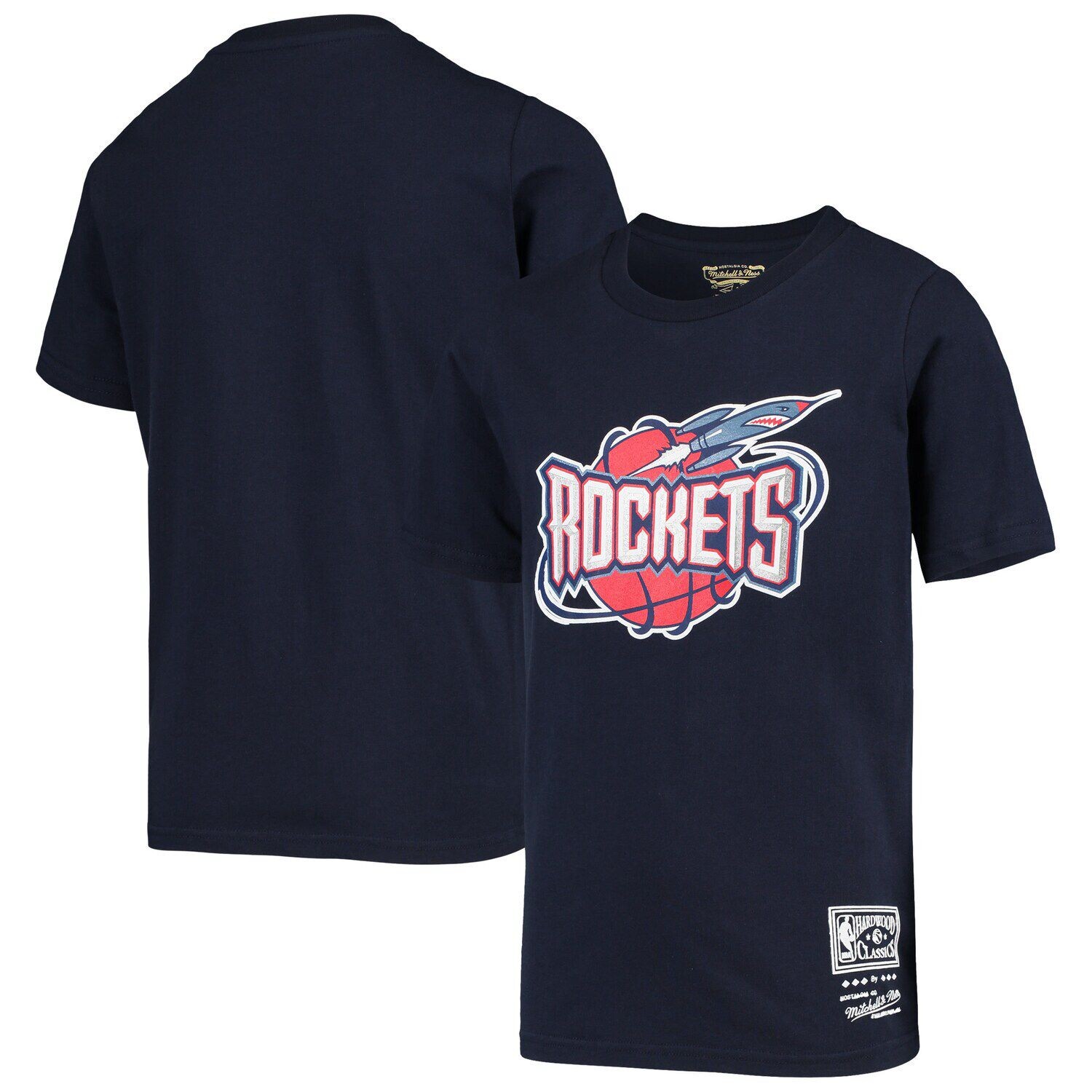 

Молодежная темно-синяя футболка Mitchell & Ness Houston Rockets Hardwood Classics Unbranded