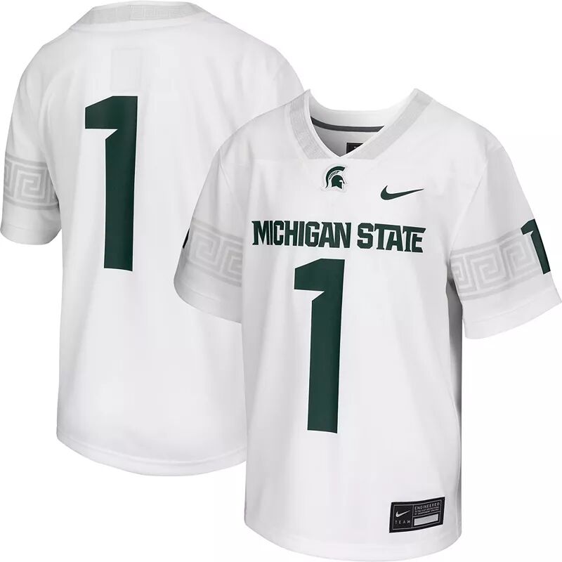 

Белая реплика футбольного джерси Nike Youth Michigan State Spartans #1