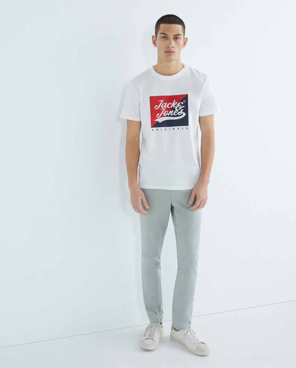 

Узкие мужские брюки чинос Jack & Jones, серый