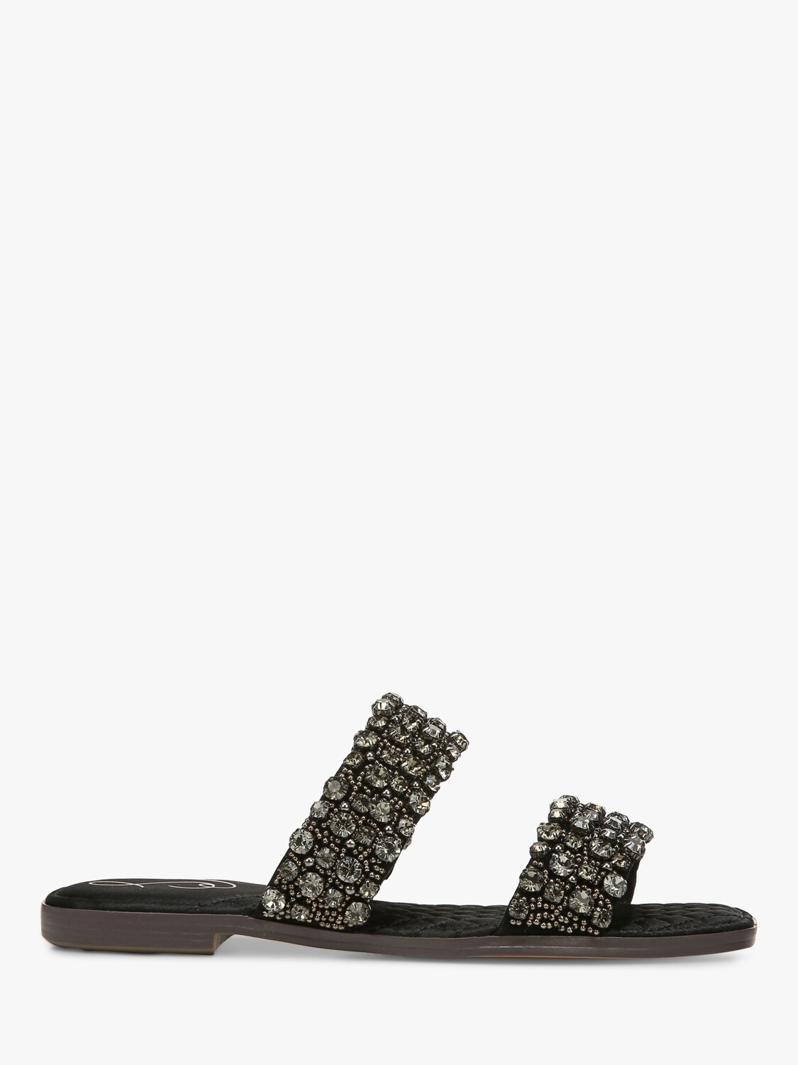 

Sam Edelman Кожаные сандалии-слайдеры с украшением из кристаллов Ezel, черные