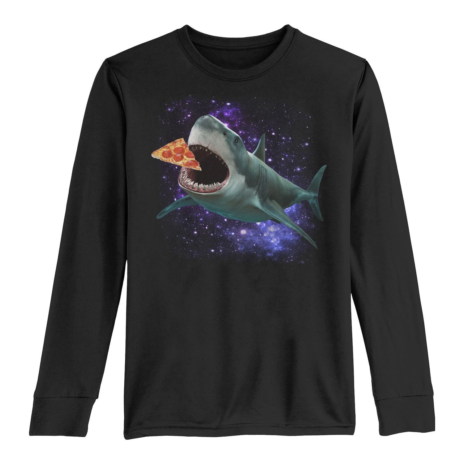 

Футболка с длинными рукавами для мальчиков 8–20 лет Shark Space Pizza Licensed Character