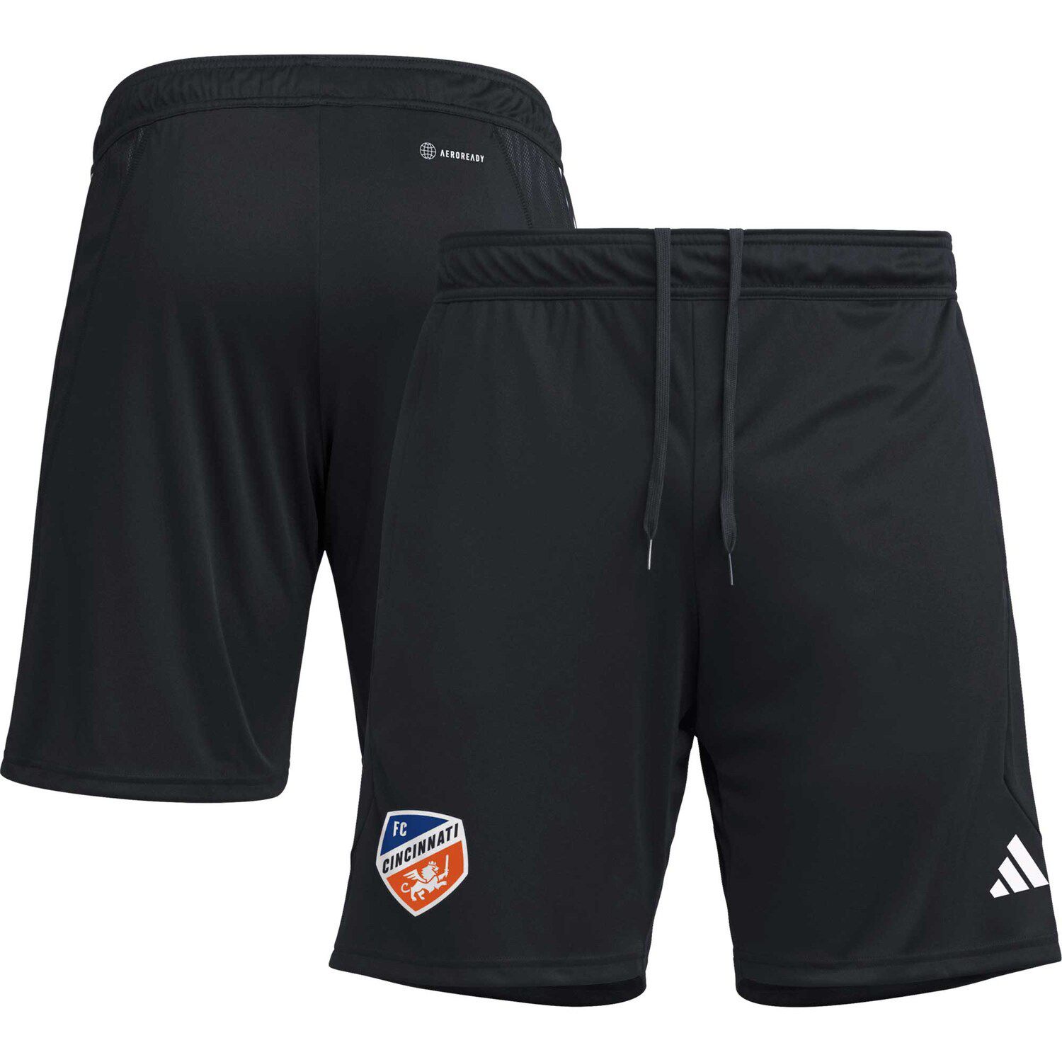 Мужские черные тренировочные шорты AEROREADY FC Cincinnati 2023 adidas мужские черные тренировочные шорты austin fc 2023 aeroready adidas