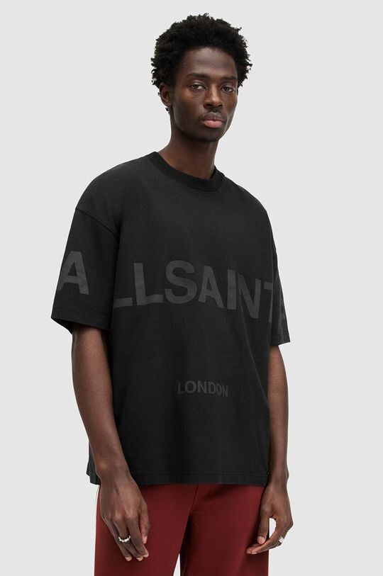 

Хлопковая футболка BIGGY SS AllSaints, черный