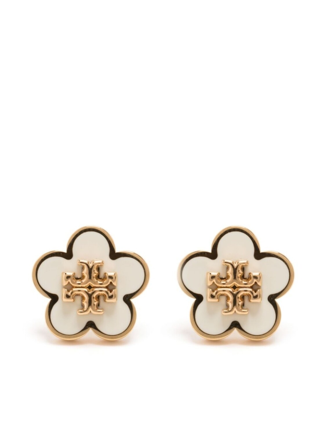 

Серьги-гвоздики Kira Enamel Flower Tory Burch, золотой