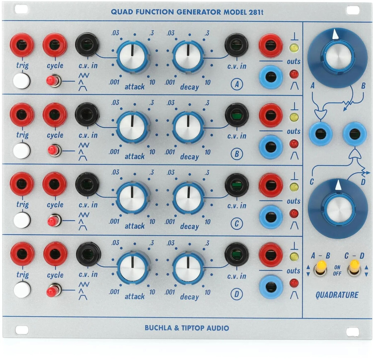 

Четырехфункциональный генератор Tiptop Audio Buchla 281t Eurorack Module