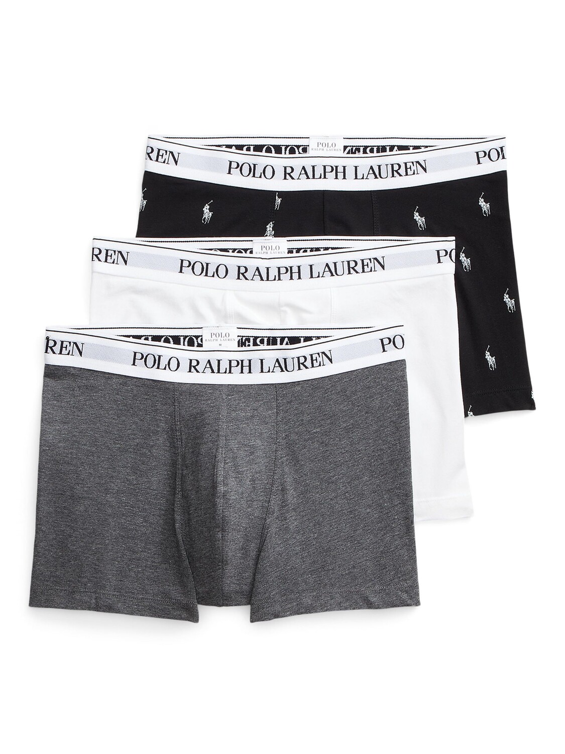 

Трусы-поло из эластичного хлопка Ralph Lauren, угольный/белый/черный