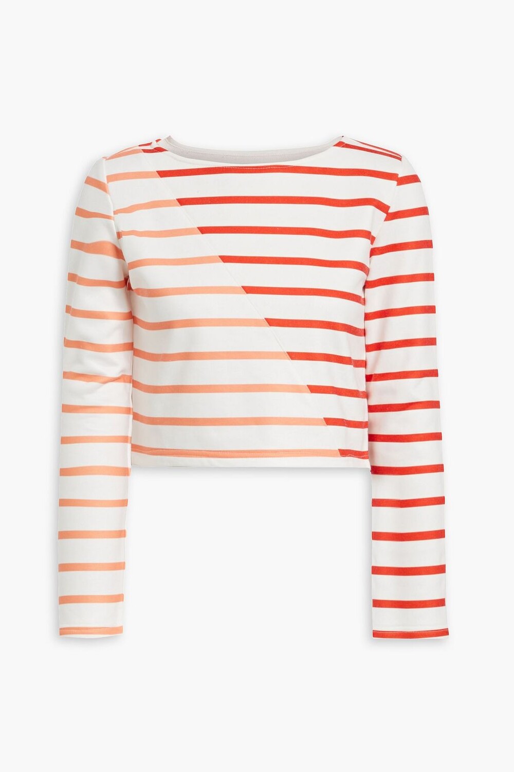 

Укороченный полосатый топ из джерси SOLID & STRIPED, белый