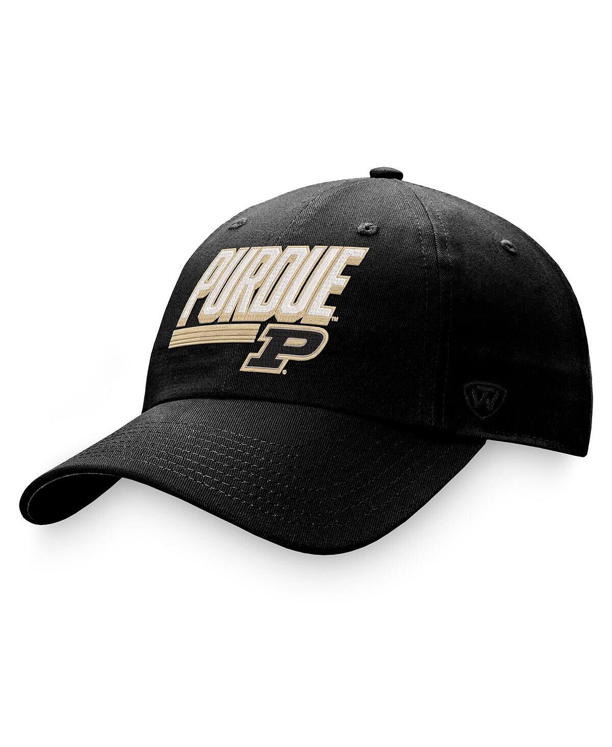 

Мужская черная регулируемая шляпа Purdue Boilermakers Slice Top of the World