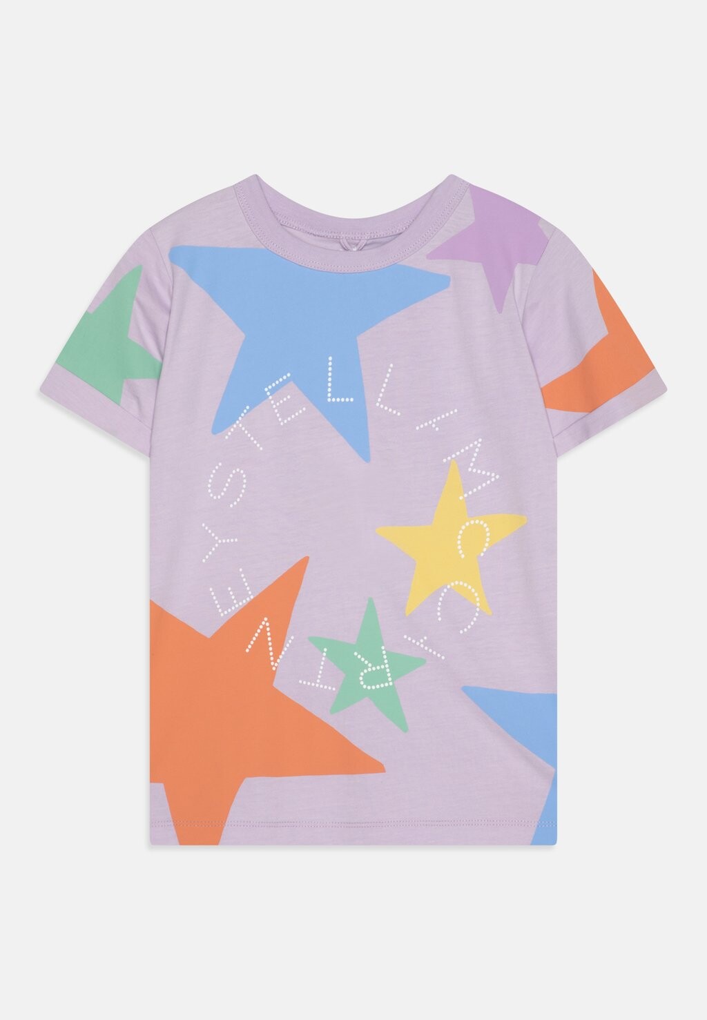 Футболка с принтом GIRL PRINTED STARS Stella McCartney Kids, цвет lilac