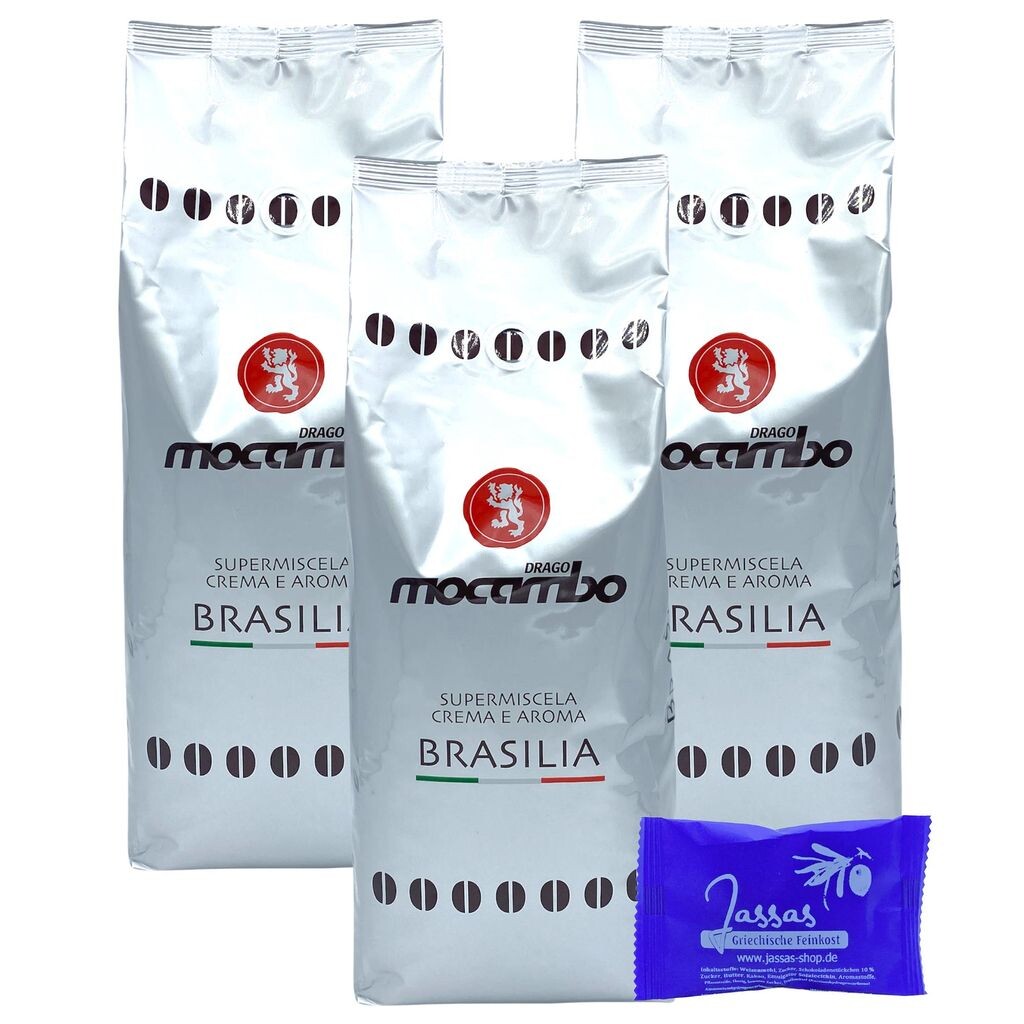 

Mocambo Espresso Brasilia E Aroma Silver 3x 1000г | Целые бобы | Крепкий, насыщенный эспрессо | Традиционная длительная барабанная обжарка | + выпечка Яссы