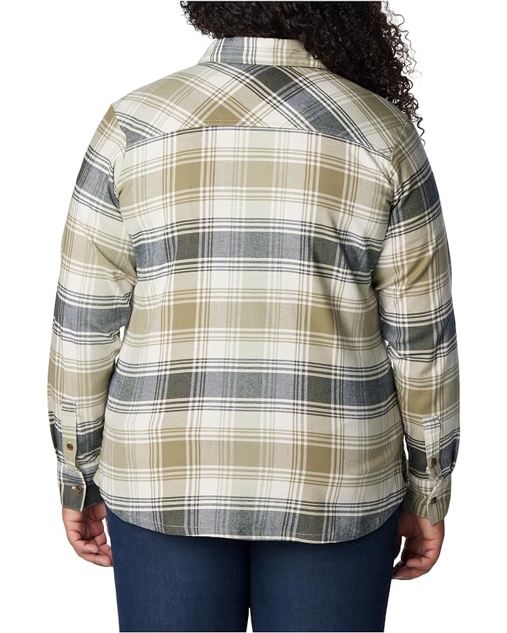 Рубашка Columbia Plus Size Calico Basin Flannel Long Sleeve Shirt, цвет Stone Green Dimensional Buffalo