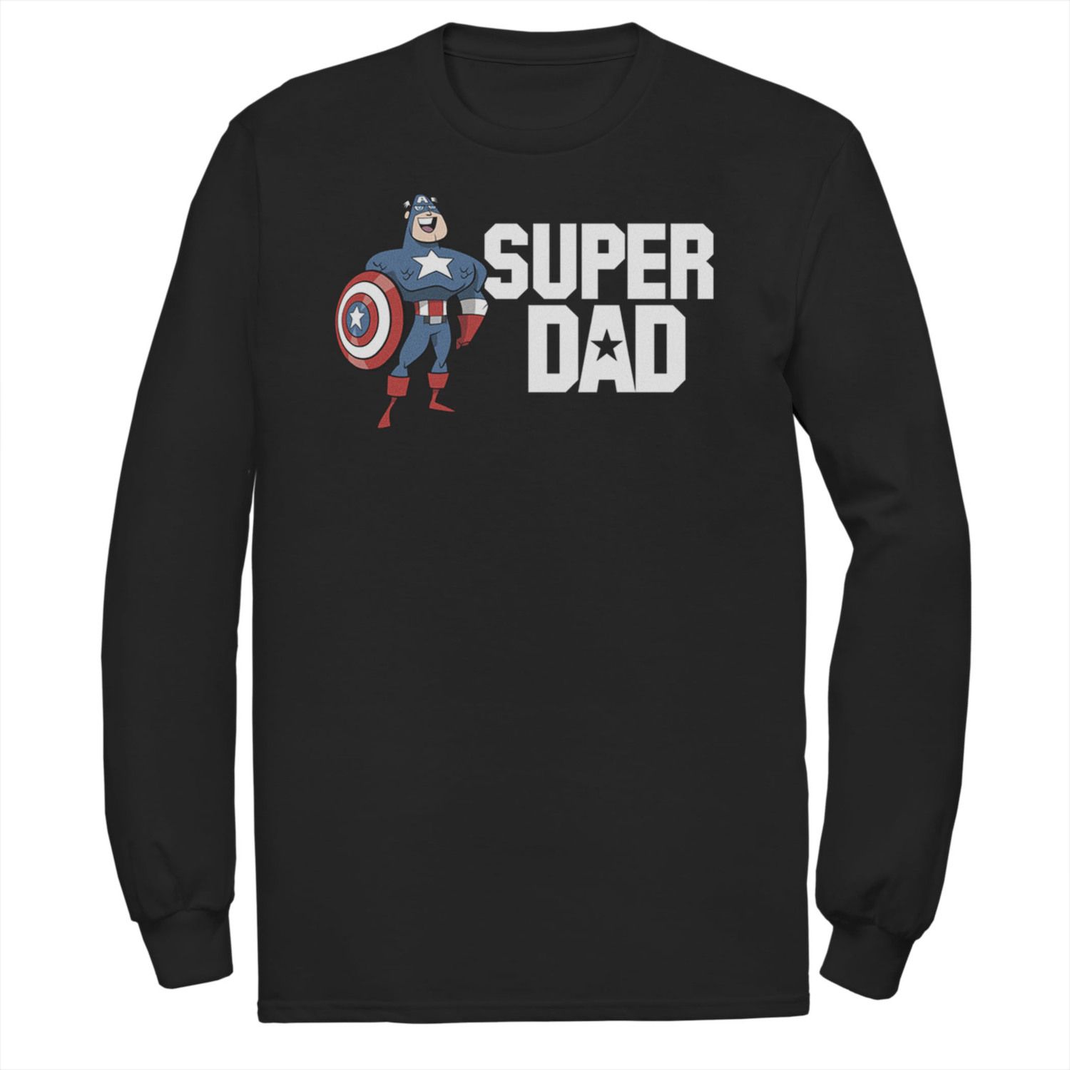 Мужская футболка с портретом Капитана Америки и Суперпапы на День отца Marvel тетрадь для суперпапы марка