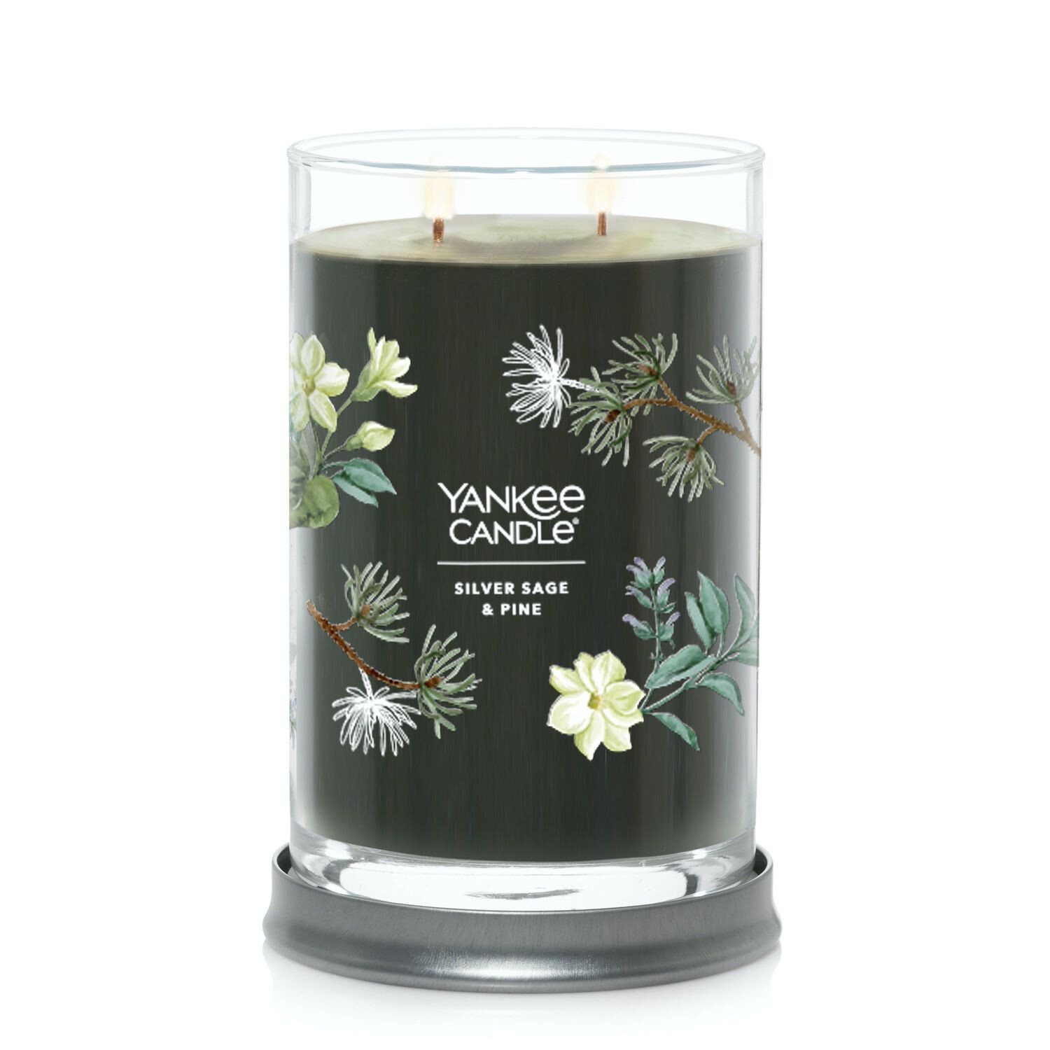 

Свеча Yankee Silver Sage & Pine Signature, 22 унции. Свеча Баночка