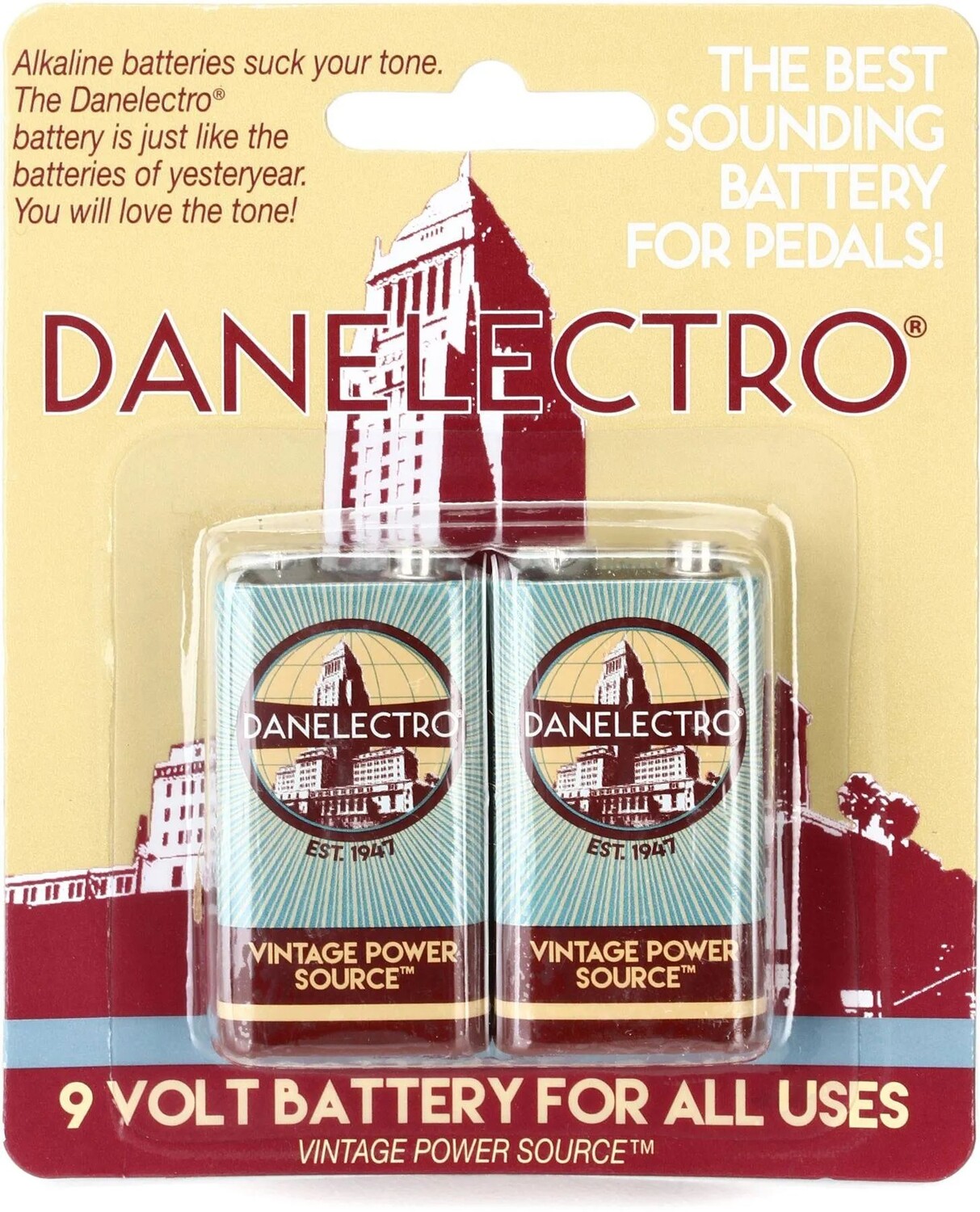 

Danelectro DB-2 Винтажная батарея 9 В (2 шт.)