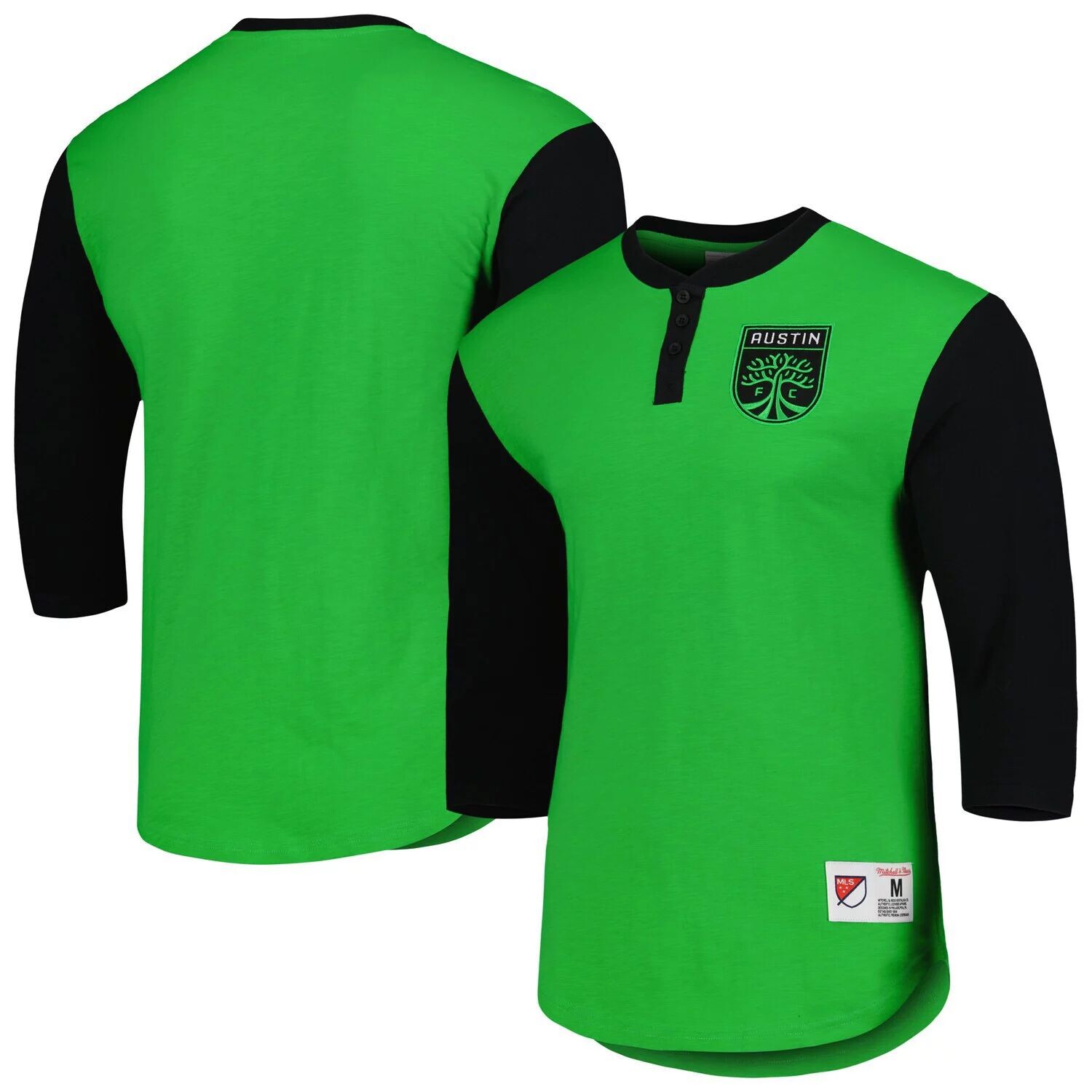 

Мужская футболка с длинным рукавом Mitchell & Ness Green Austin FC Legendary Henley