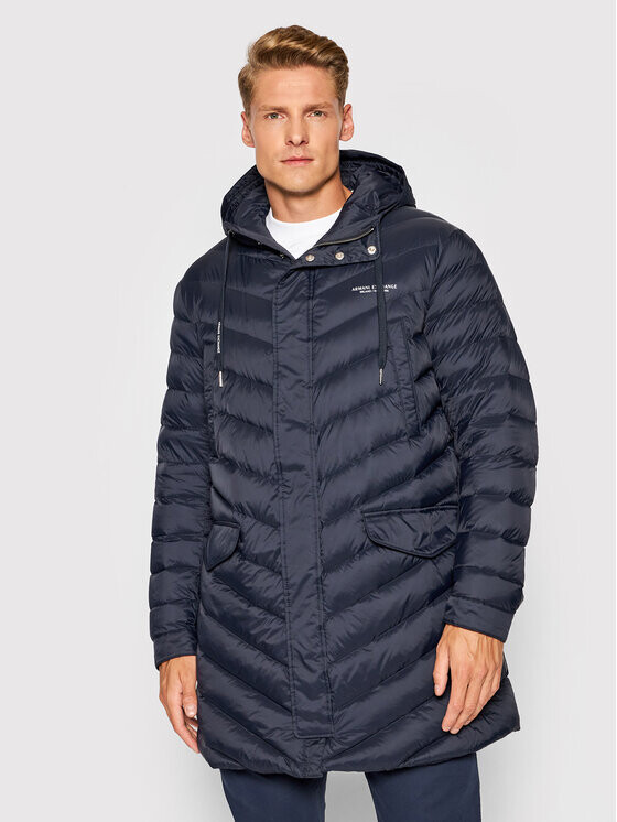 

Пуховик стандартного кроя Armani Exchange, синий