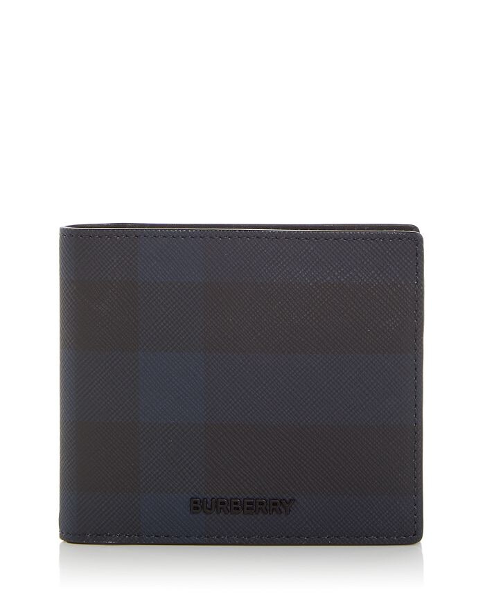 

Кошелек Burberry в клетку двойного сложения, синий