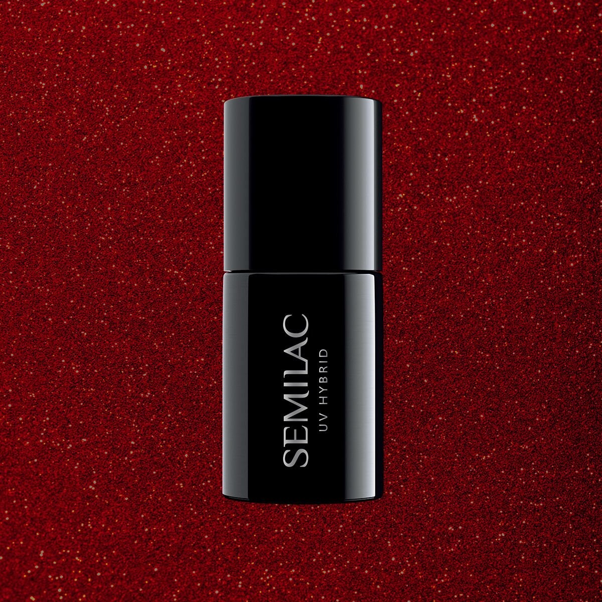 

Semilac 347, Гибридный лак, УФ-гибридный полулак Pretty Red Glitter, 7 мл