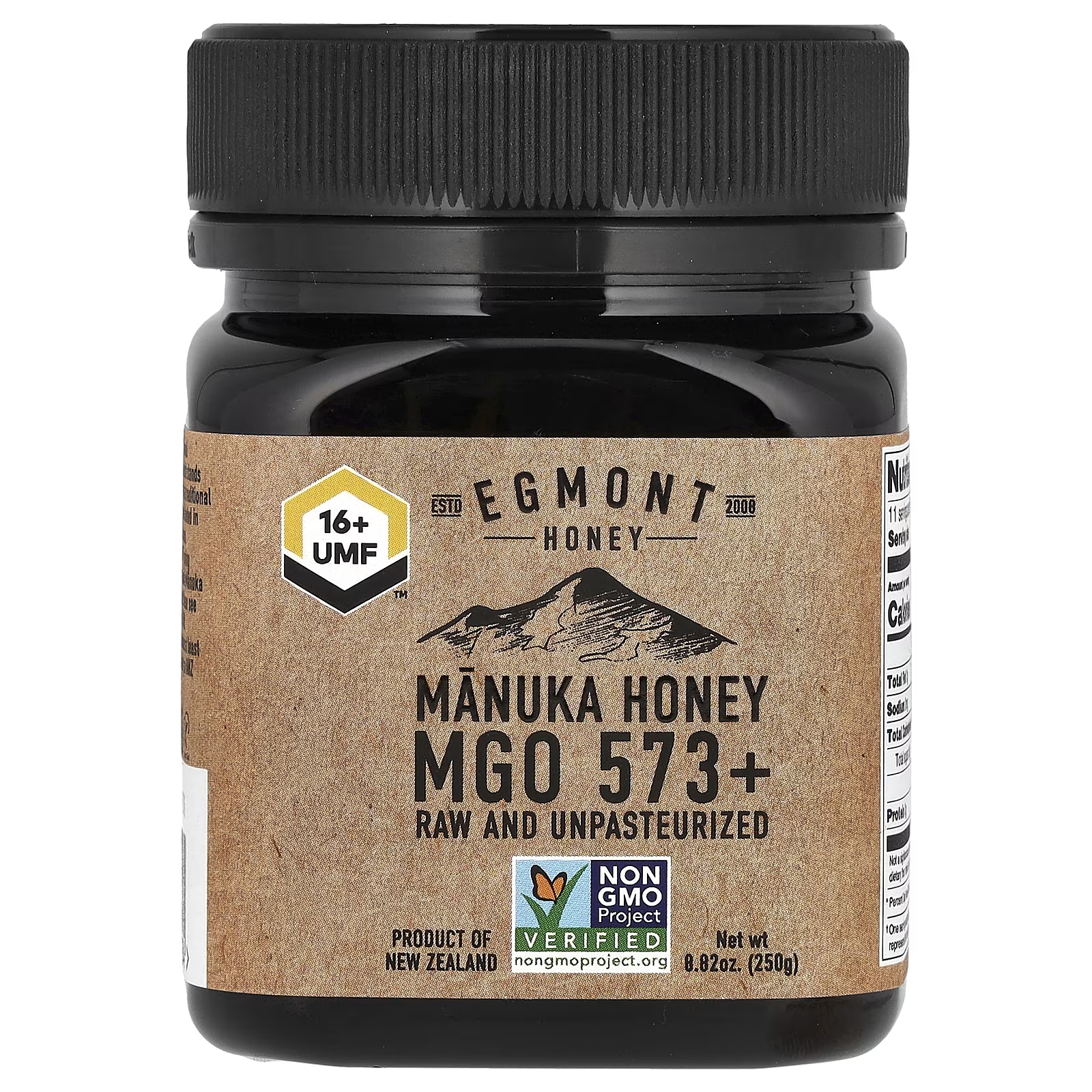 Egmont Honey Manuka Honey Сырой и непастеризованный MGO 573+ 8,82 унции (250 г) egmont honey необработанный и непастеризованный мед монука mgo 696 250 г 8 82 унции