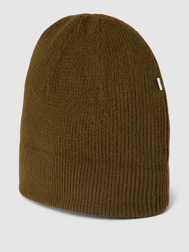 

Шапка-бини в рубчик, модель "SLHMERINO WOOL SAILOR RIB" Selected, оливково-зеленый