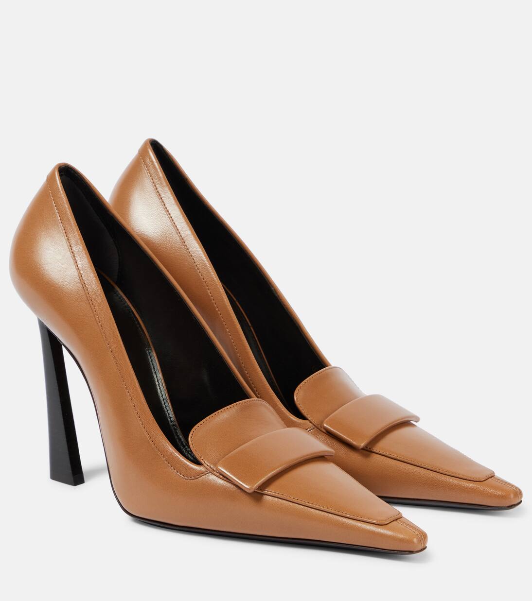 

Туфли-лодочки D'Orsay 110 из кожи Saint Laurent, цвет macadamia