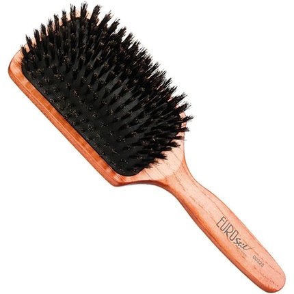 Прямоугольная деревянная щетка для волос Fuelle из кабаньей щетины, 1 шт., Eurostil