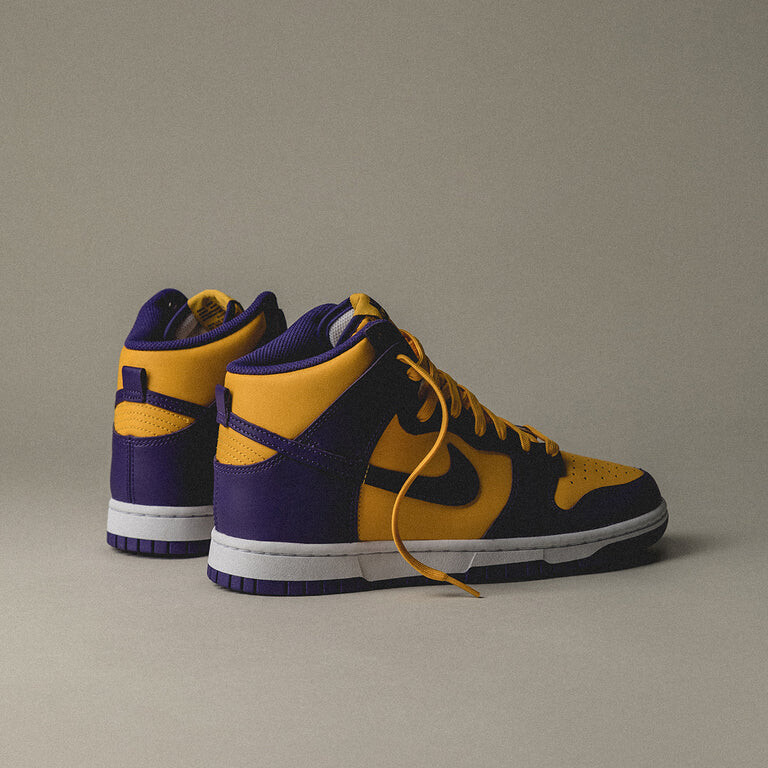 

Кроссовки Dunk High Retro *Lakers* Nike, фиолетовый