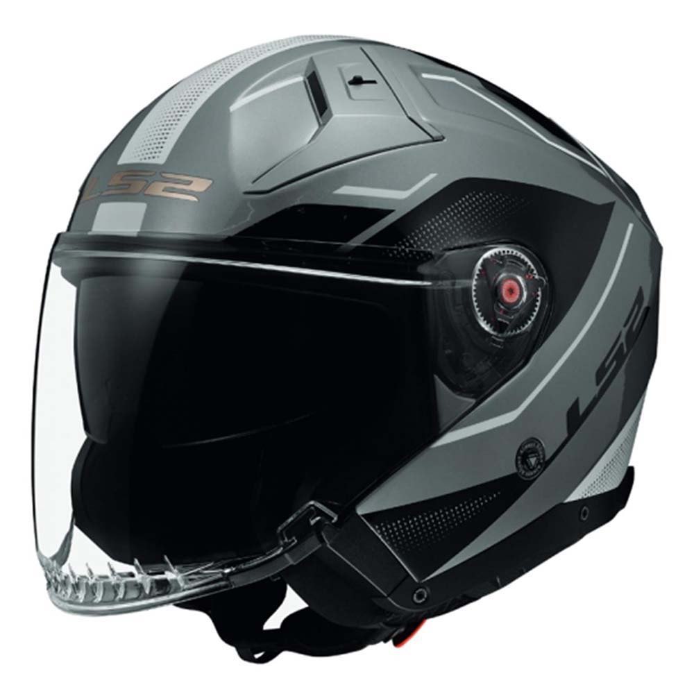 цена Открытый шлем LS2 OF603 Infinity II Veyron, серый