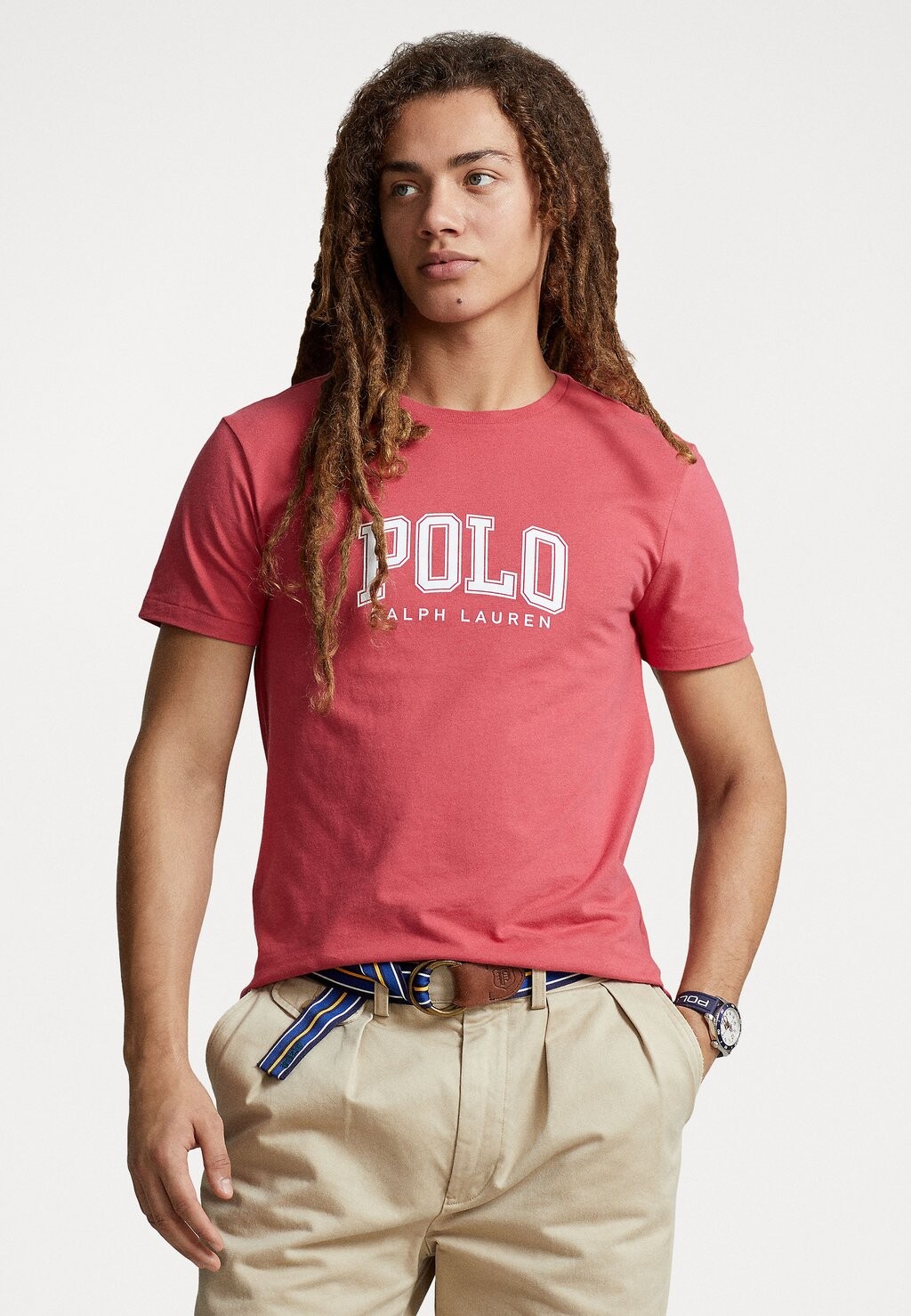 

Футболка с принтом Polo Ralph Lauren, красный