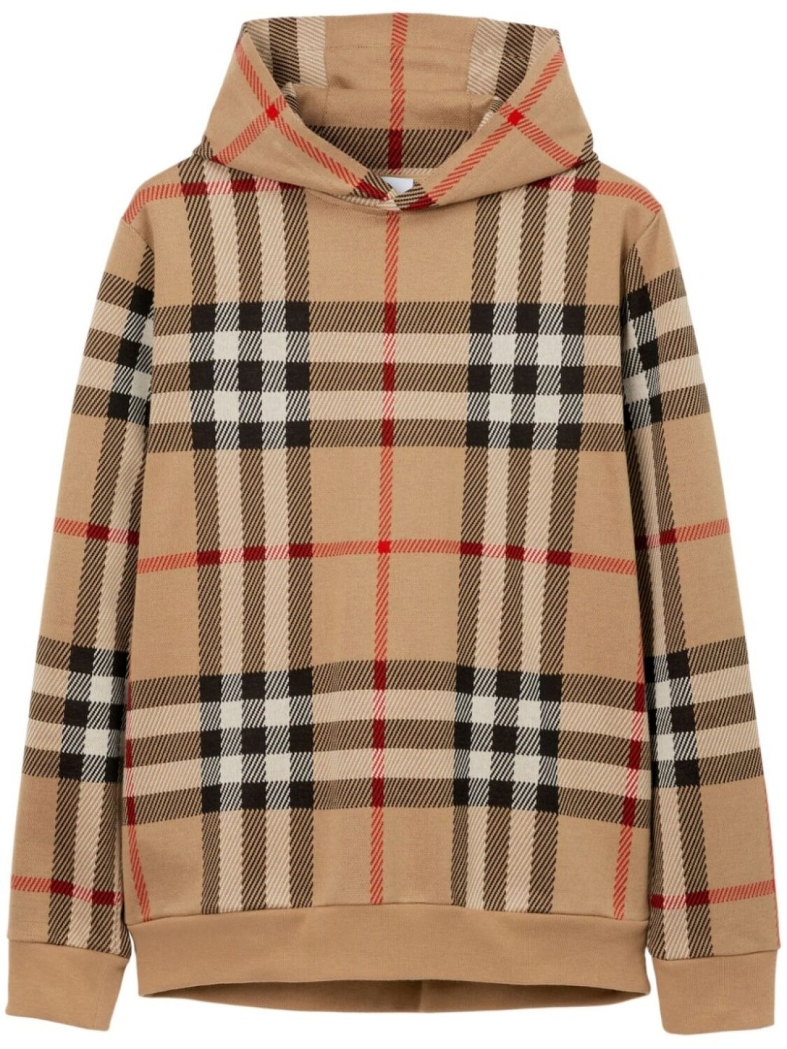 

Жаккардовое худи в клетку Burberry, бежевый