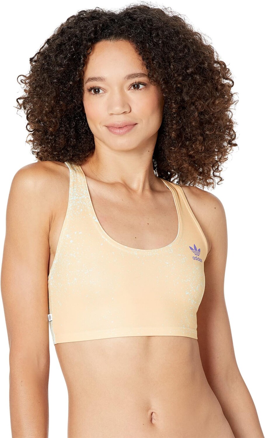 

Бюстгальтер adidas Originals adiColor Beach Vibes AOP Bra Top, цвет Almost Blue/Hazy Orange