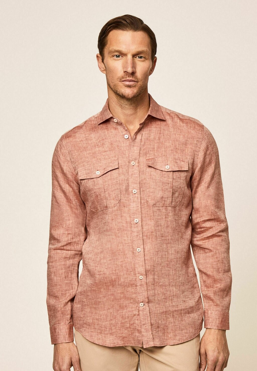

Рубашка Hackett London, коньяк