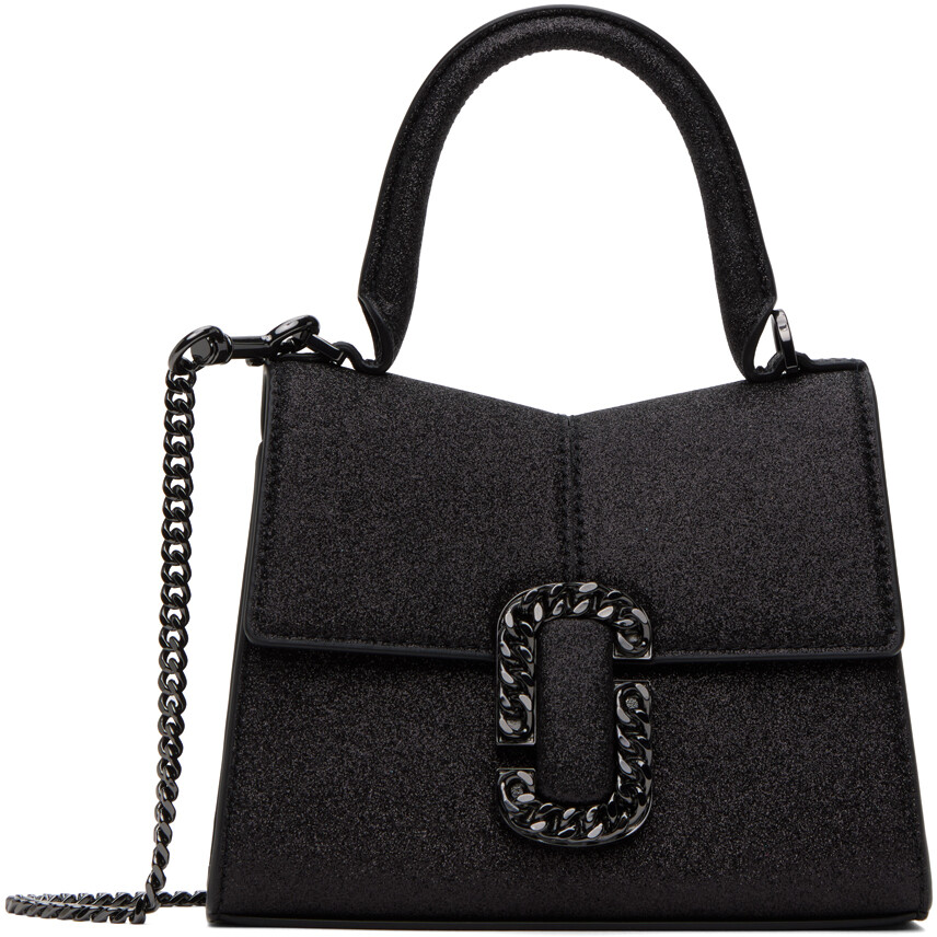 

Черная мини-сумка с верхней ручкой 'The Galactic Glitter St. Marc' Marc Jacobs