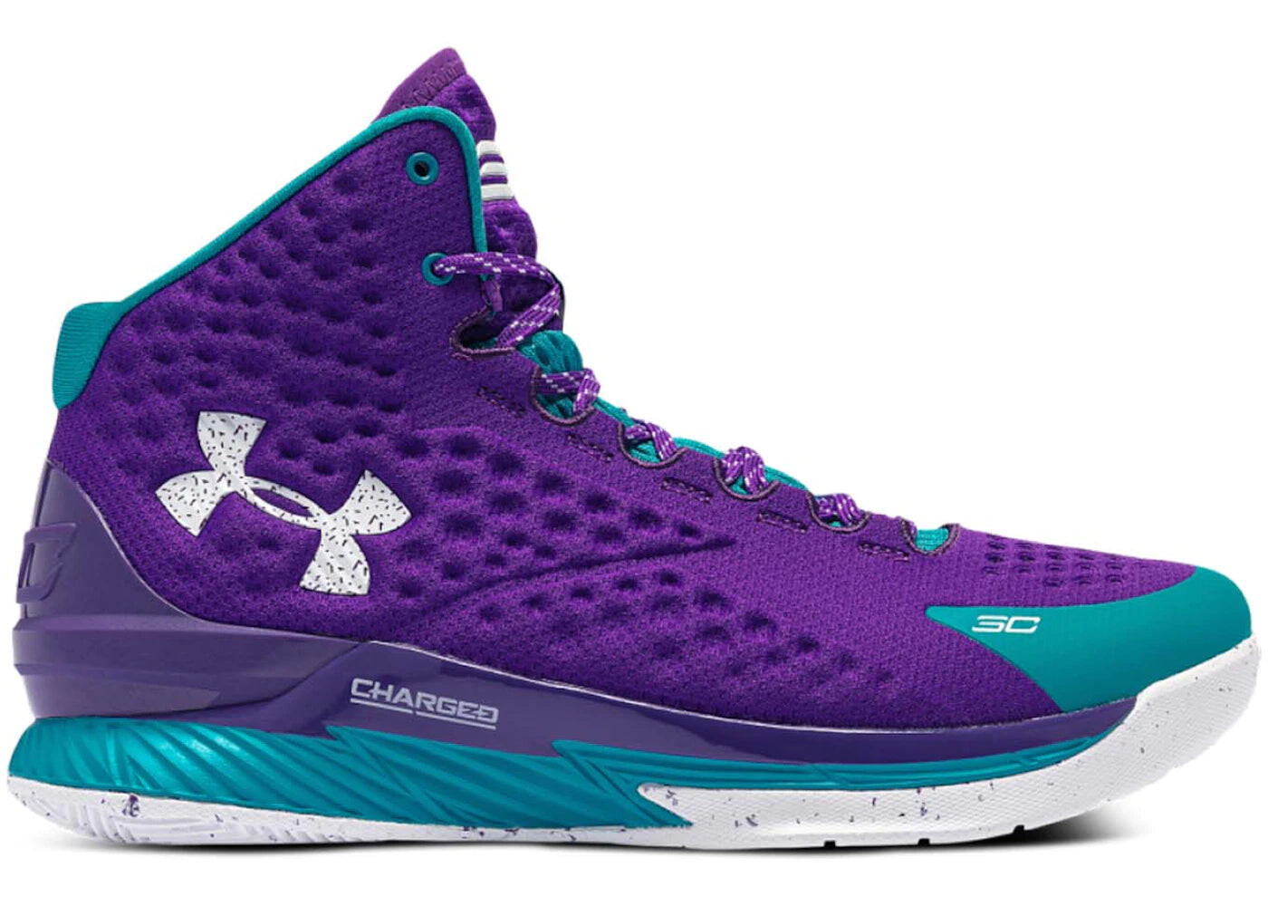 

Кроссовки Under Armour Curry 1 Retro Father to Son, фиолетовый / бирюзовый
