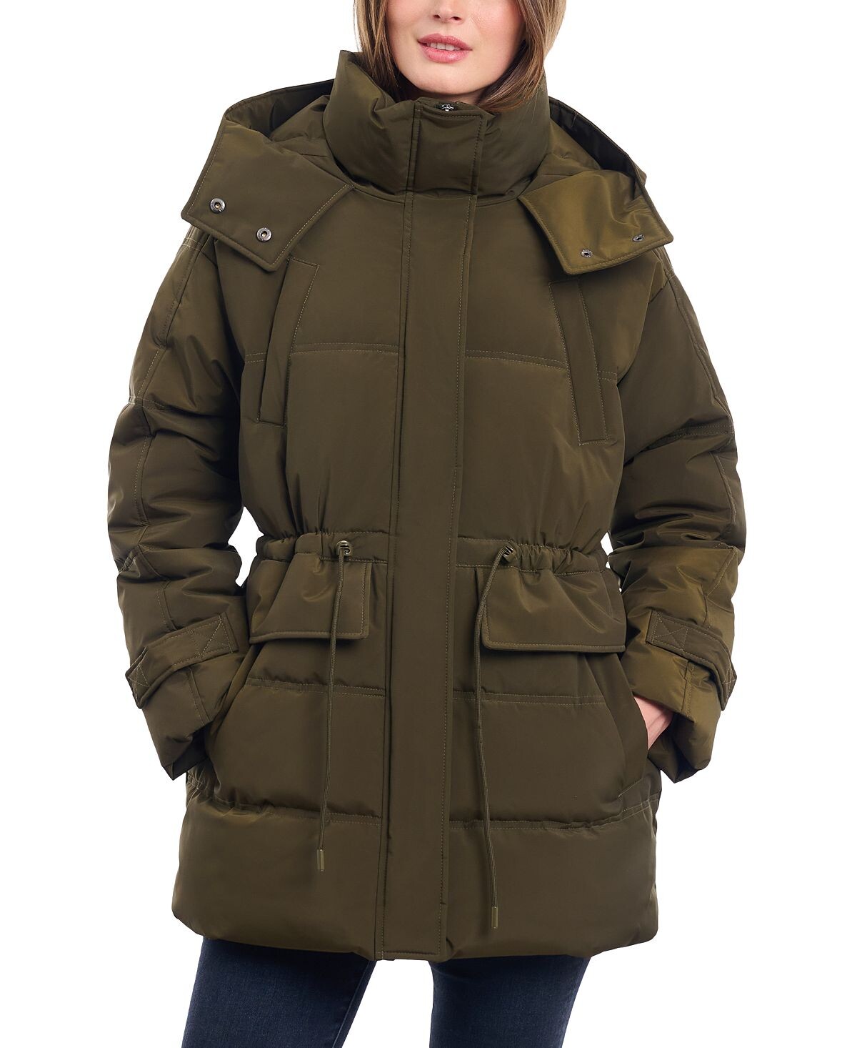 

Женский пуховик-анорак оверсайз с капюшоном Lucky Brand