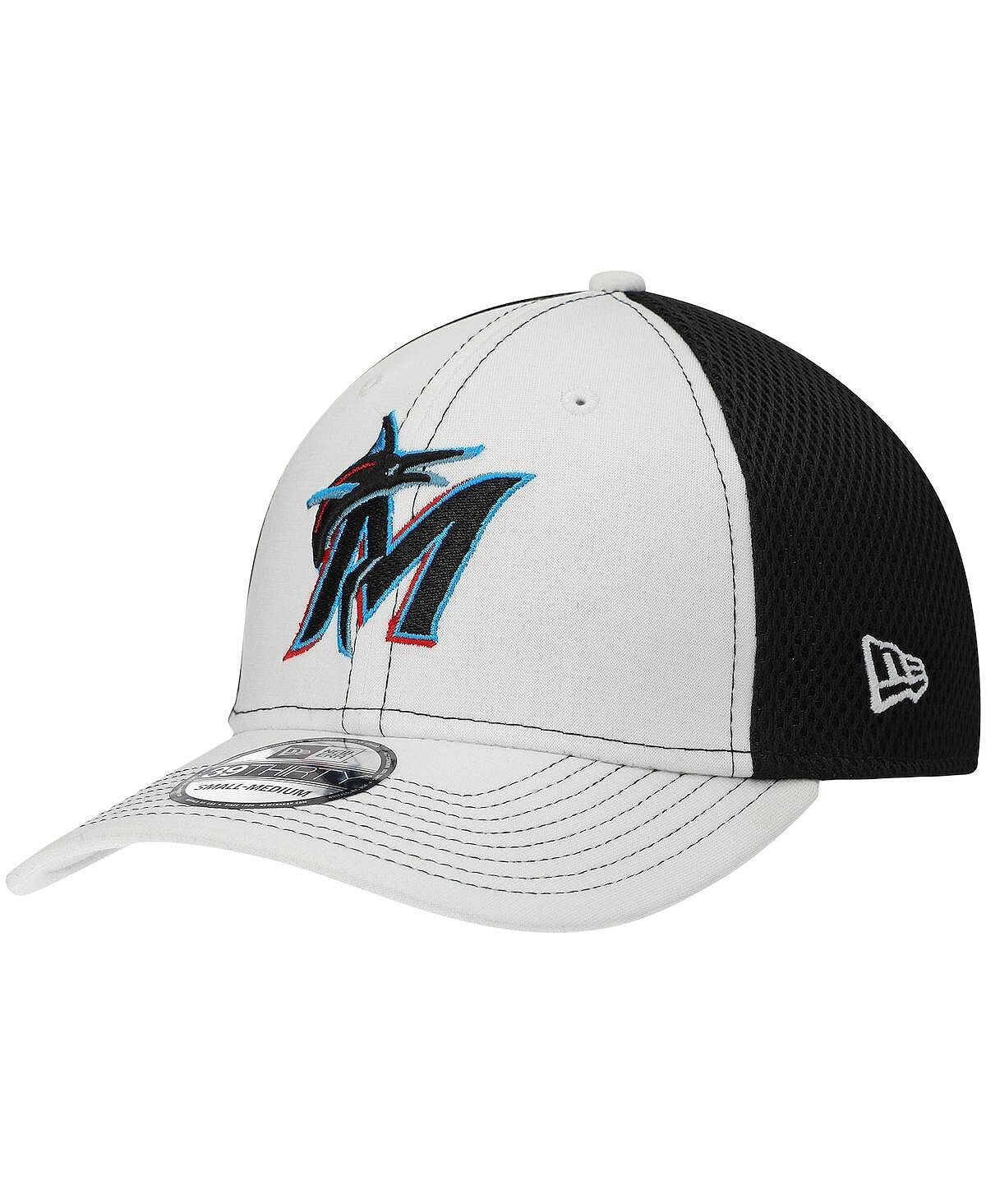 

Мужская белая кепка Miami Marlins Neo 39Thirty Flex New Era