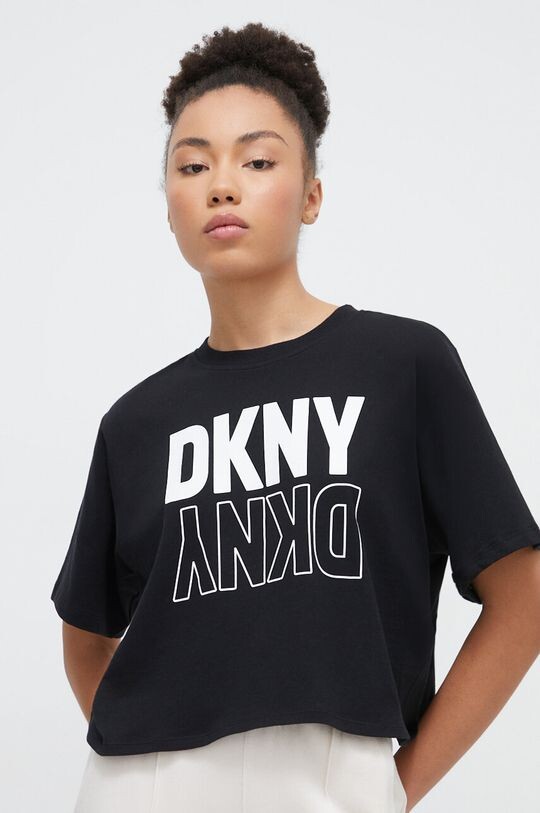 

Хлопковая футболка Dkny DKNY, черный