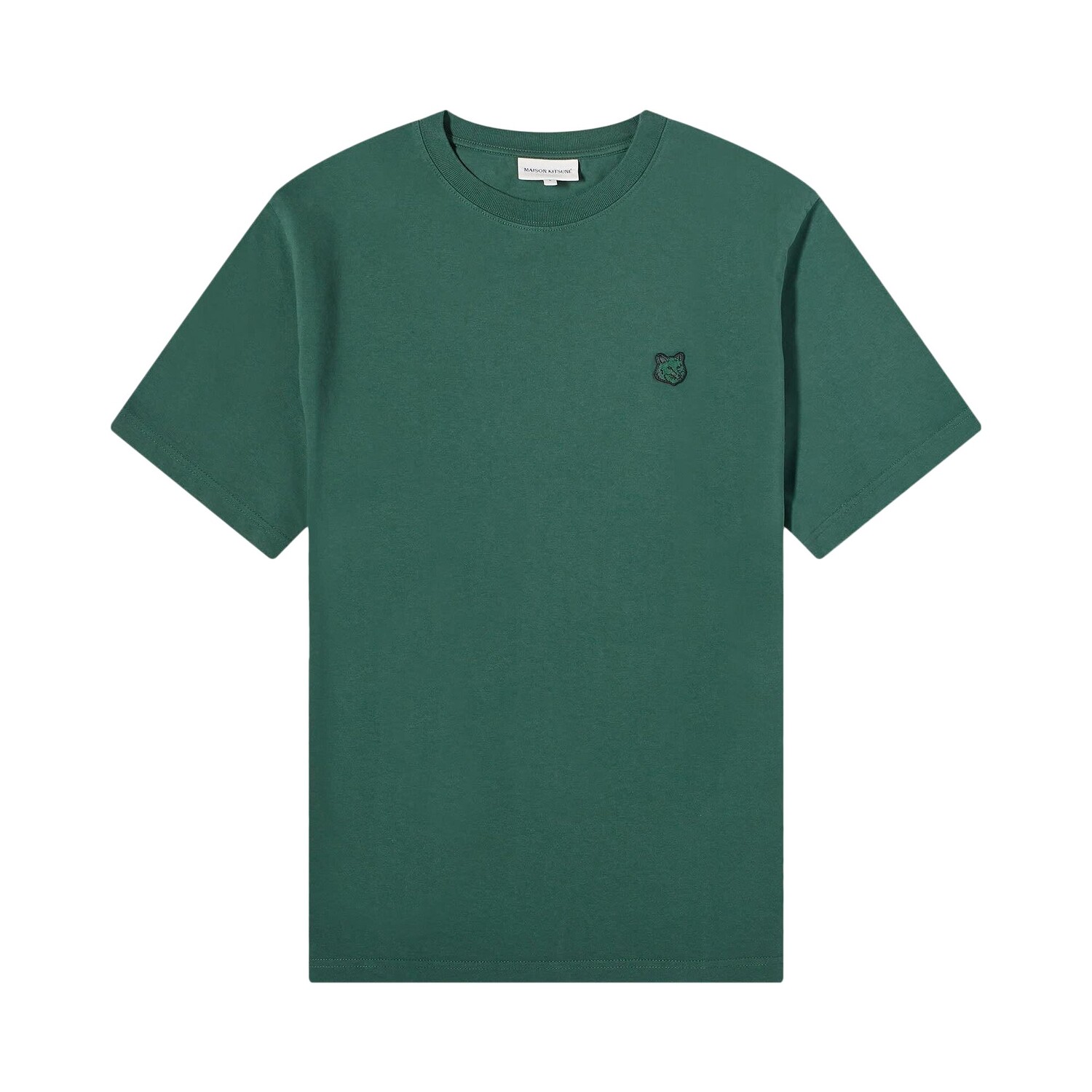 

Комфортная футболка Maison Kitsuné Tonal Fox Head с нашивкой Бутылочно-зеленый