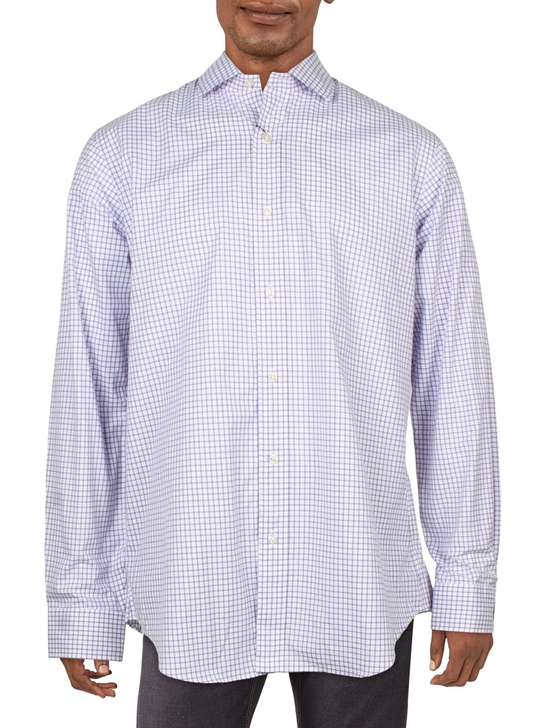 

Мужская хлопковая клетчатая рубашка на пуговицах Polo Ralph Lauren, цвет Purple Multi